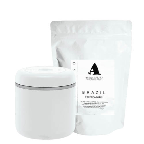 Fellow Atmos 0.7 l Biały mat + Audun Brazylia Miaki 250 g