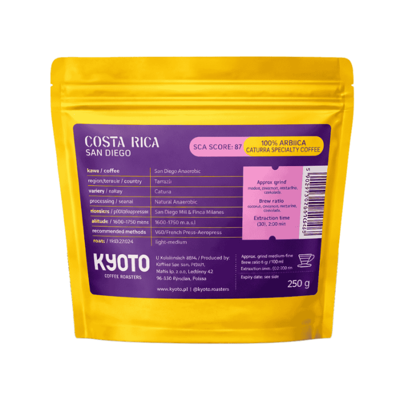 Kyoto Kostaryka San Diego filter 250 g | CoffeeLove