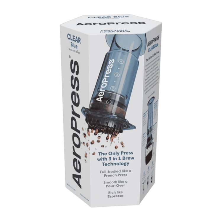 AeroPress Clear Blue Coffee Maker | CoffeeLove