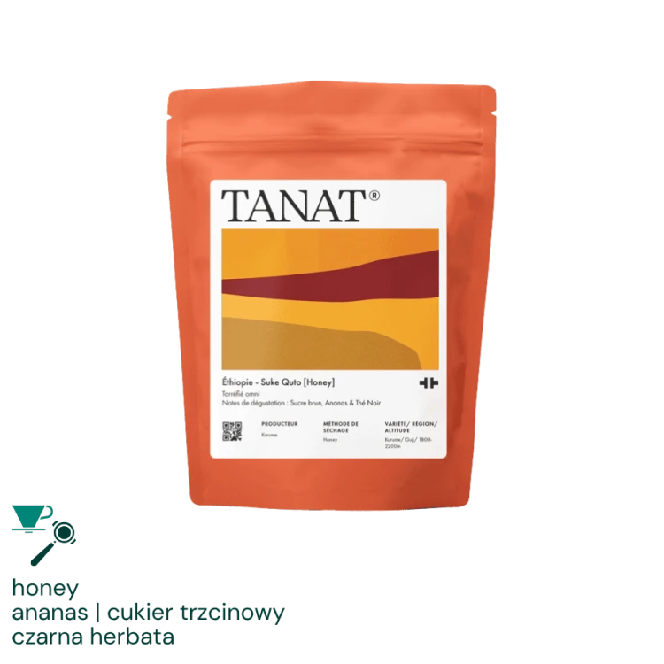 Tanat Coffee Etiopia Suke Quto [Kurume Honey] omniroast 200 g | CoffeeLove