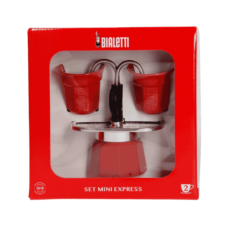 Bialetti Mini Express 2TZ + 2 filiżanki | CoffeeLove