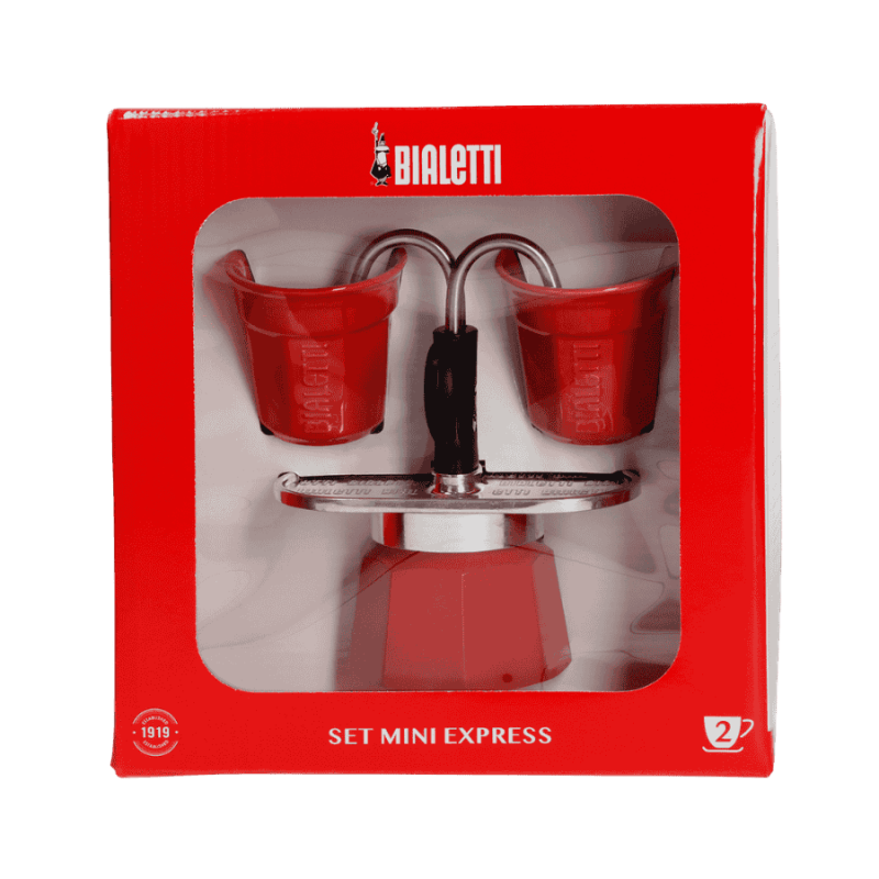 Bialetti Mini Express 2TZ + 2 filiżanki | CoffeeLove