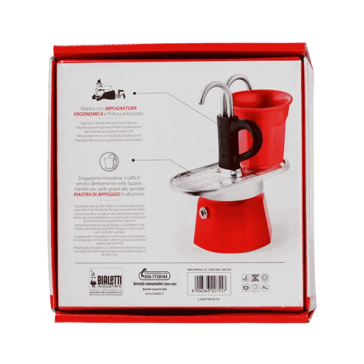 Bialetti Mini Express 2TZ + 2 filiżanki | CoffeeLove