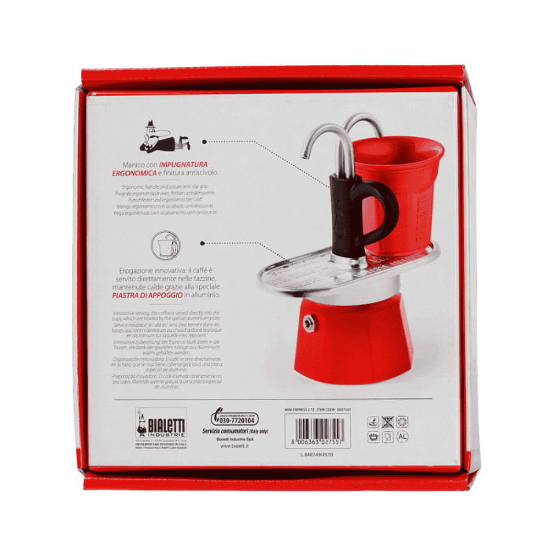 Bialetti Mini Express 2TZ + 2 filiżanki | CoffeeLove