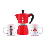 Bialetti Nutcracker Moka Express 6TZ + kubki zestaw | CoffeeLove
