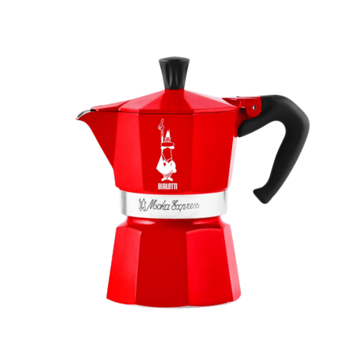 Bialetti Moka Express Nutcracker (3TZ) - kawiarka (140 ml) czerwona