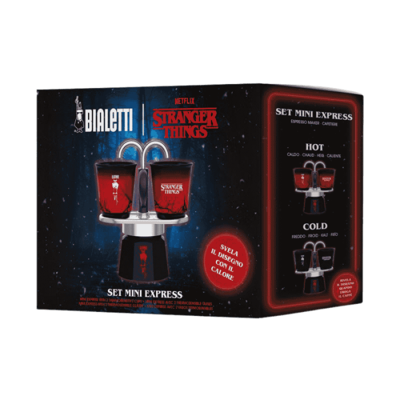 Bialetti Mini Express Stranger Things 2tz i 2 Filiżanki 90ml | CoffeeLove