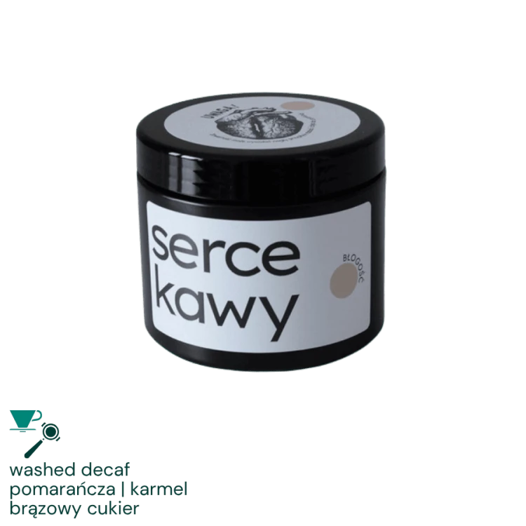 Serce Kawy Kolumbia Błogość decaf omniroast 250 g | CoffeeLove