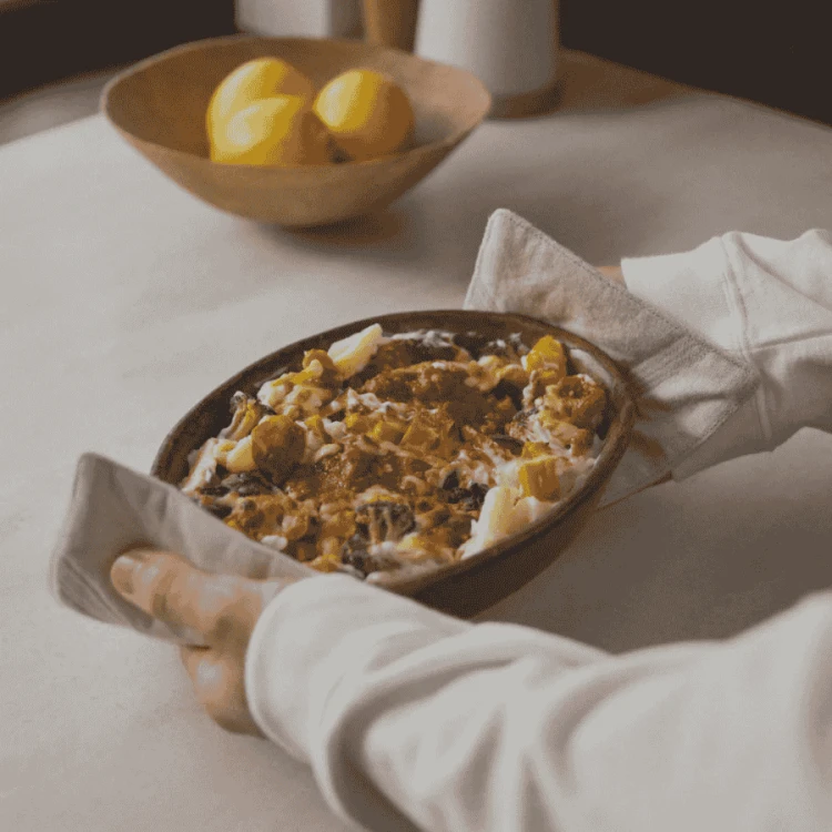 Kinto Futo linen pot holder natural | CoffeeLove