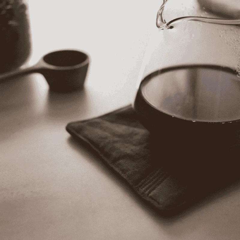Kinto Futo linen pot holder charcoal | CoffeeLove