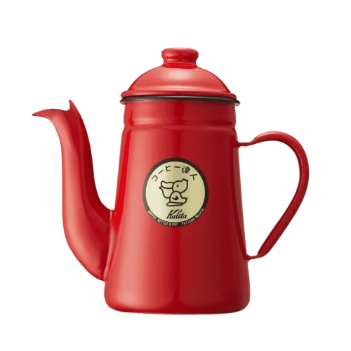 Kalita Enamel Pot Kettle Red czajnik emaliowany Pelikan 1 litr czerwony
