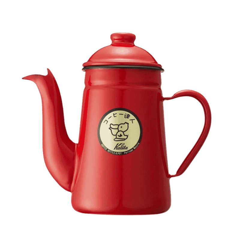 Kalita Enamel Pot Kettle 1.0 l Red | CoffeeLove