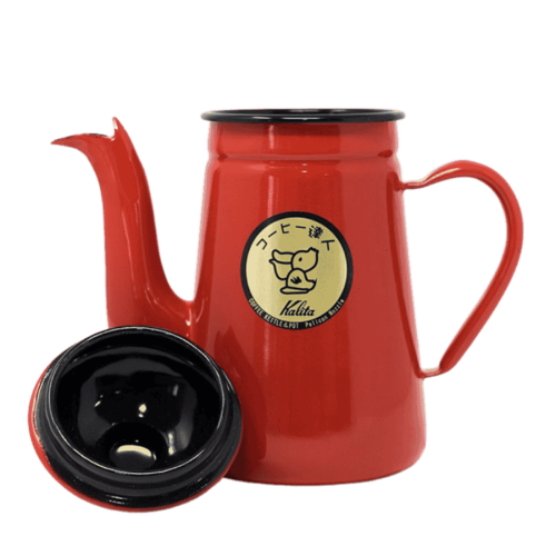 Kalita Enamel Pot Kettle 1.0 l Red | CoffeeLove