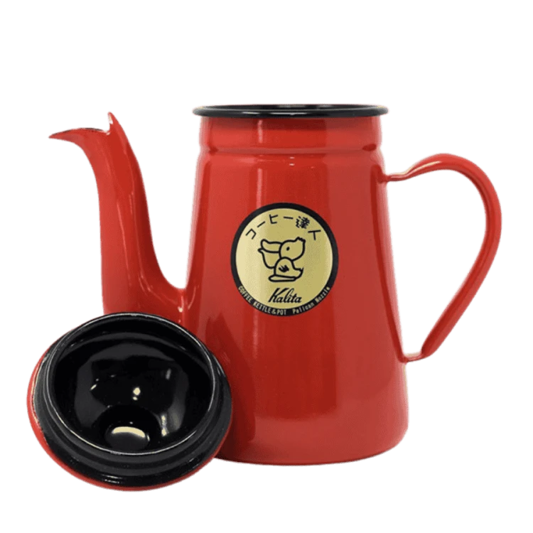 Kalita Enamel Pot Kettle 1.0 l Red | CoffeeLove