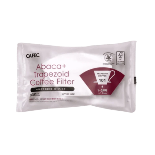 Cafec Abaca+ 101 - filtry papierowe (100 sztuk) białe