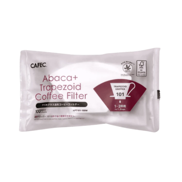 Cafec Abaca+ 101 Filtry trapezowe 100 szt | CoffeeLove
