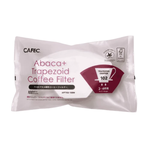 Cafec Abaca+ 102 - filtry papierowe (100 sztuk) białe