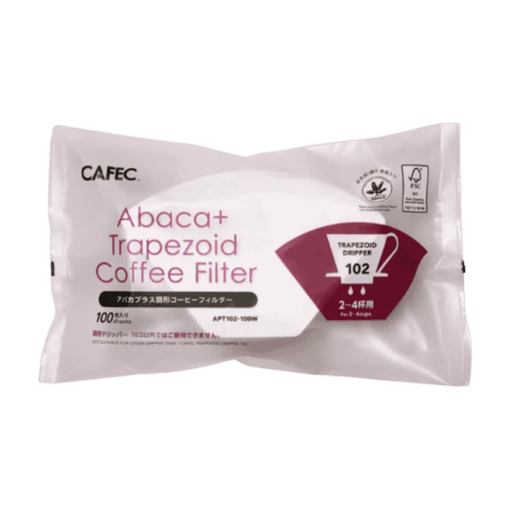 Cafec Abaca+ 102 Filtry trapezowe 100 szt | CoffeeLove