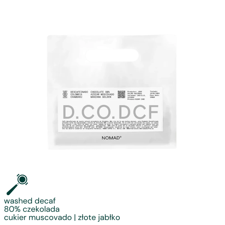 Nomad Coffee Kolumbia Chambaku Decaf 250 g | CoffeeLove