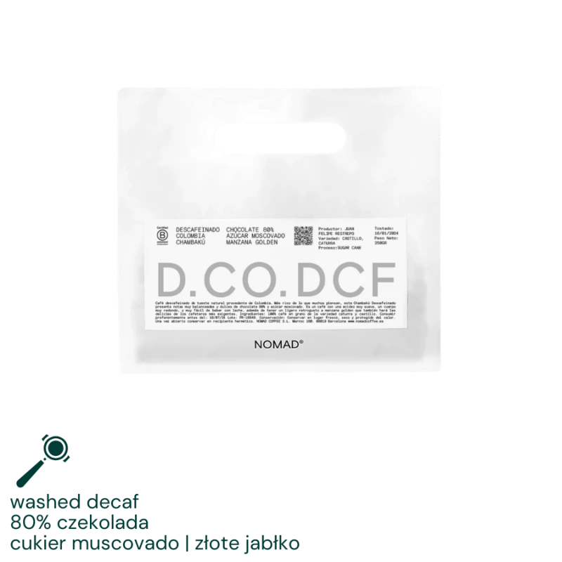 Nomad Coffee Kolumbia Chambaku Decaf 250 g | CoffeeLove