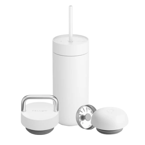 Fellow Carter Move Mug 3 w 1 Kubek termiczny biały 473 ml + 3 nakrętki