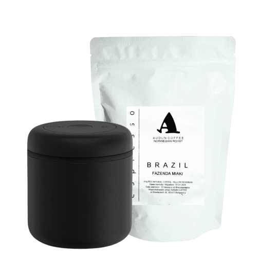 Fellow Atmos 0.7 l Czarny mat + Audun Brazylia Miaki 250 g