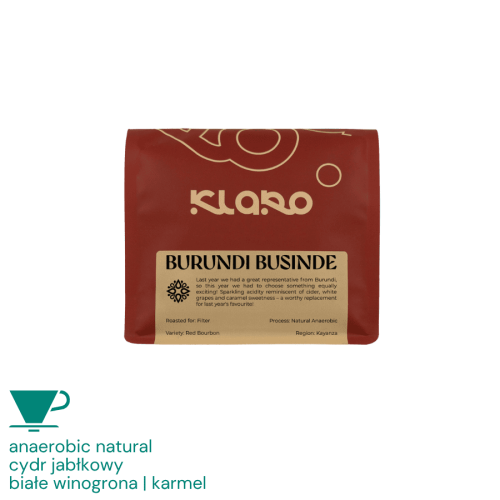 Klaro Burundi Businde filter 200 g | CoffeeLove