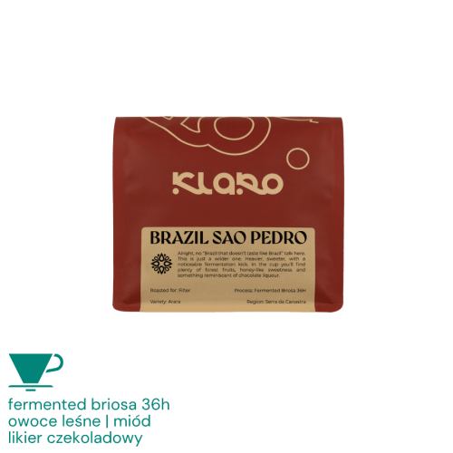 Klaro Brazylia Sao Pedro filter 250 g | CoffeeLove