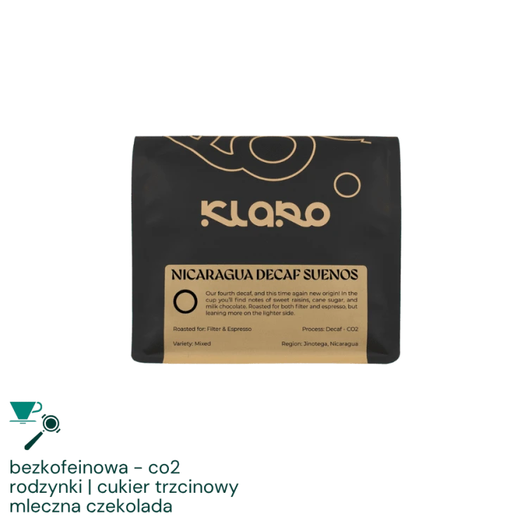 Klaro Nikaragua Decaf Suenos 250 g | CoffeeLove