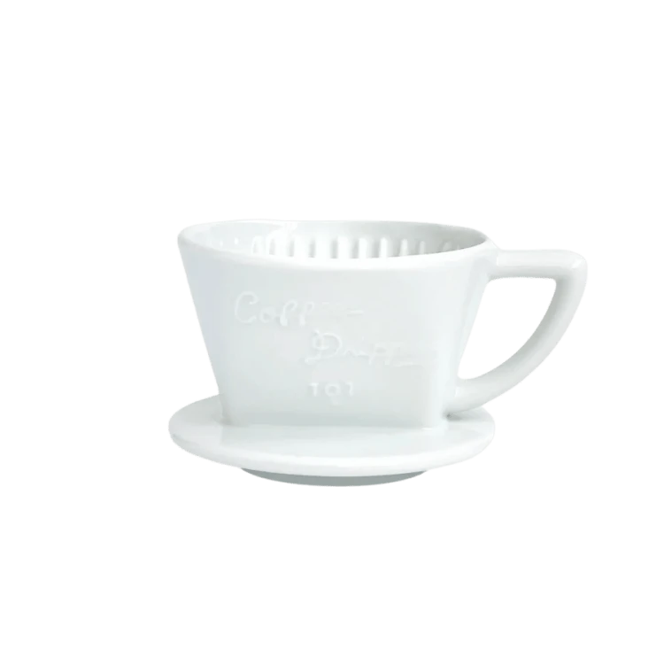 Cafec Arita Ware Trapezoid Dripper Snowy White 101 | CoffeeLove