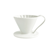 Cafec Arita Ware Flower Dripper Magnolia White 01 | CoffeeLove