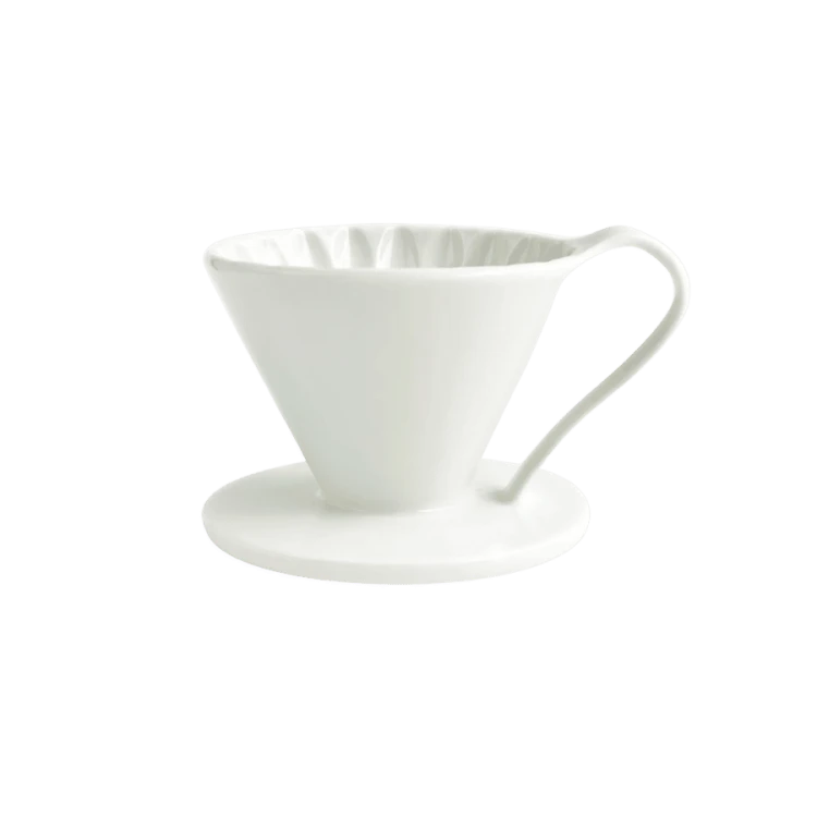Cafec Arita Ware Flower Dripper Magnolia White 01 | CoffeeLove