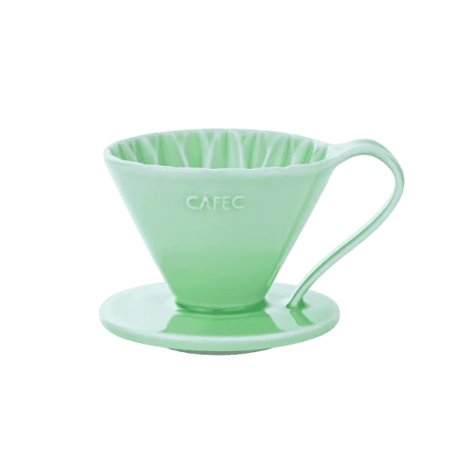 Cafec Flower Cup 1 - dripper ceramiczny (rozmiar 01) zielony
