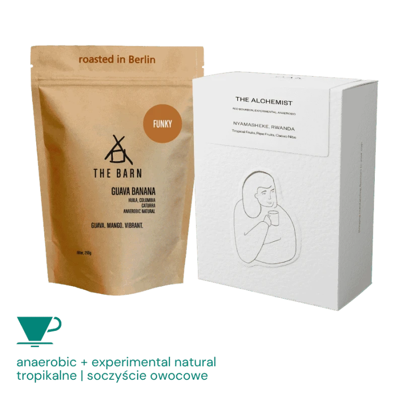 Zestaw 2x250g (Filter): The Barn Kolumbia Guava Banana + DAK Rwanda Alchemist | CoffeeLove