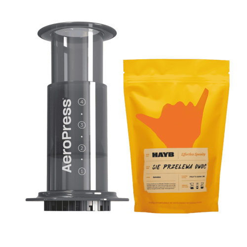AeroPress + kawa HAYB Się Przelewa Owoc | CoffeeLove