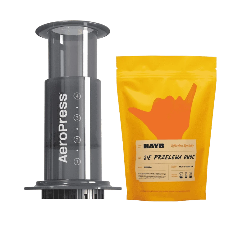 AeroPress + kawa HAYB Się Przelewa Owoc | CoffeeLove