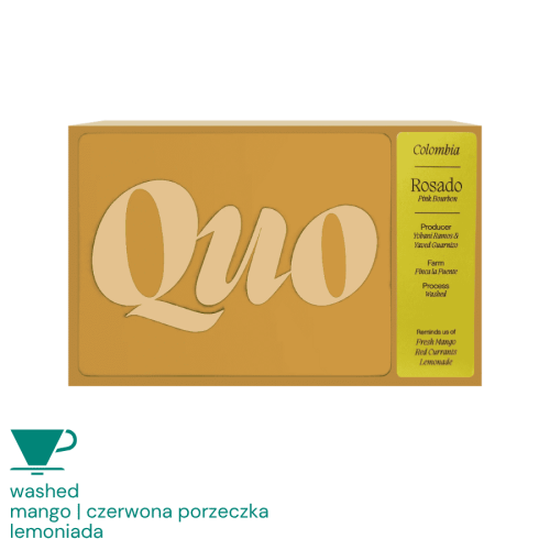 Quo Kolumbia Rosado Pink Bourbon filter 200 g | CoffeeLove