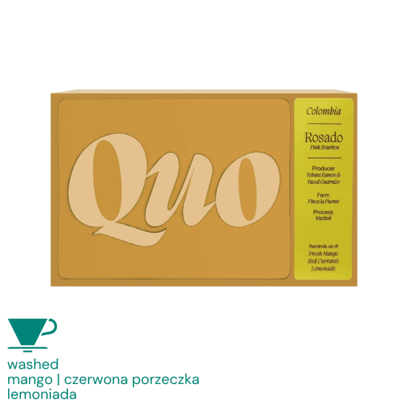 Quo Kolumbia Rosado Pink Bourbon filter 200 g | CoffeeLove