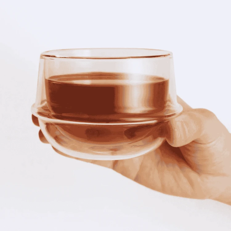 Kinto Kronos double wall tea cup 200 ml | CoffeeLove