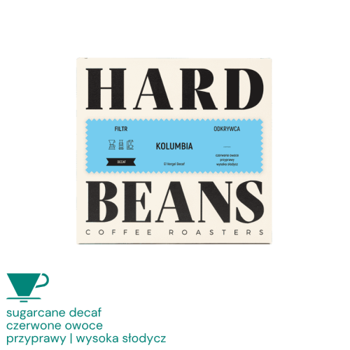 Hard Beans Kolumbia Odkrywca El Vergel bezkofeinowa filter 250 g | CoffeeLove