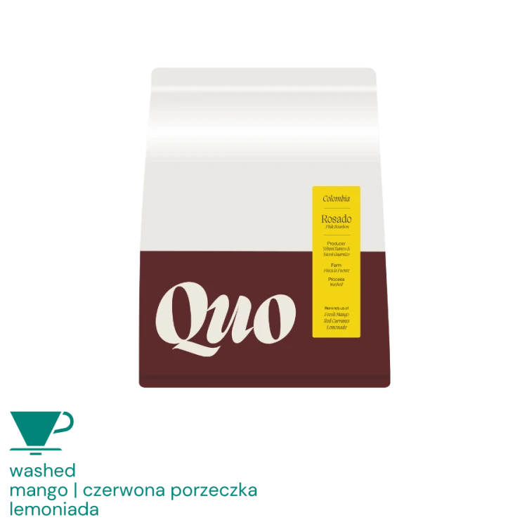 Quo Kolumbia Rosado Pink Bourbon filter 200 g | CoffeeLove