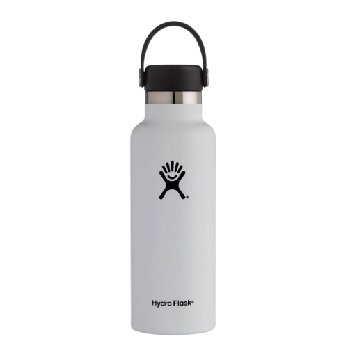 Hydro Flask 532 ml  18 oz Standard Mouth White | CoffeeLove