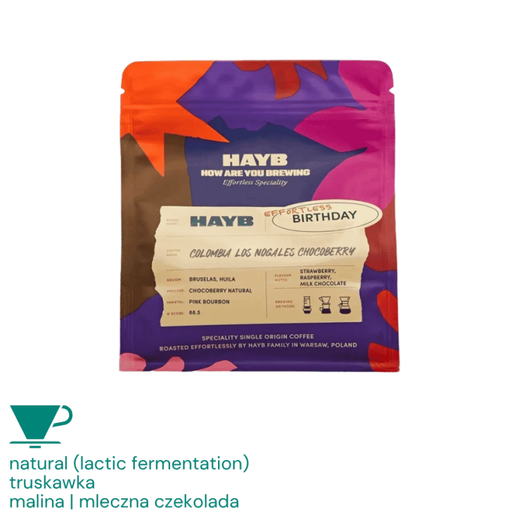 HAYB Kolumbia Nogales Chocoberry Natural filter 200 g | CoffeeLove