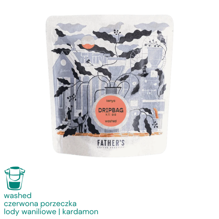 Father's Coffee Kenia Kii AA Drip Coffee Bag 5 saszetek x 12 g | CoffeeLove