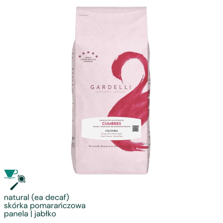 Gardelli Kolumbia Cumbres omniroast decaf 1 kg | CoffeeLove