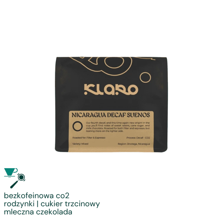 Klaro Nikaragua Decaf Suneos Omniroast 250 g | CoffeeLove