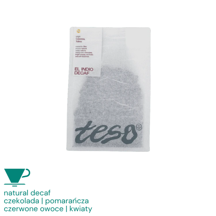 Teso Kolumbia El Indio Decaf filter 250 g | CoffeeLove
