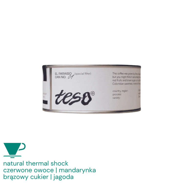 Teso Kolumbia Quindio El Paraiso filter 125 g | CoffeeLove