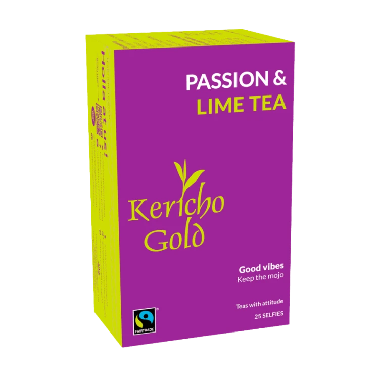 Kericho Gold Czarna herbata Passion &amp;amp; Lime - 25 saszetek | CoffeeLove