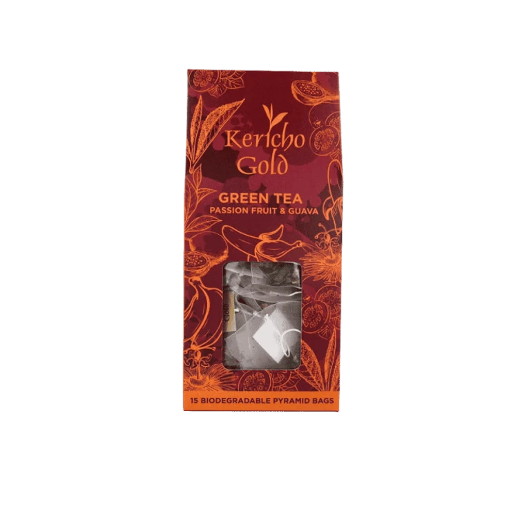 Kericho Gold Zielona herbata Passion Fruit i Guava - 15 saszetek | CoffeeLove
